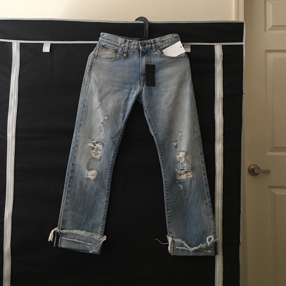NWT size 24 R13 Classic Destructed Jean